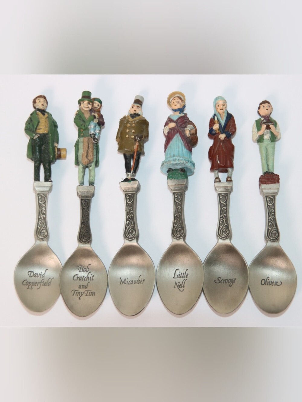 6 Franklin Mint 81, Charles Dickens Collectible Spoons
